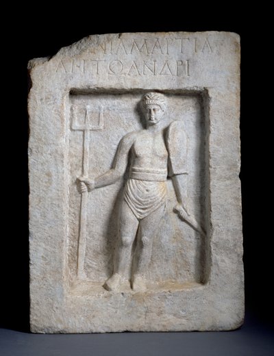 Relief eines Gladiators aus Smyrna von Roman